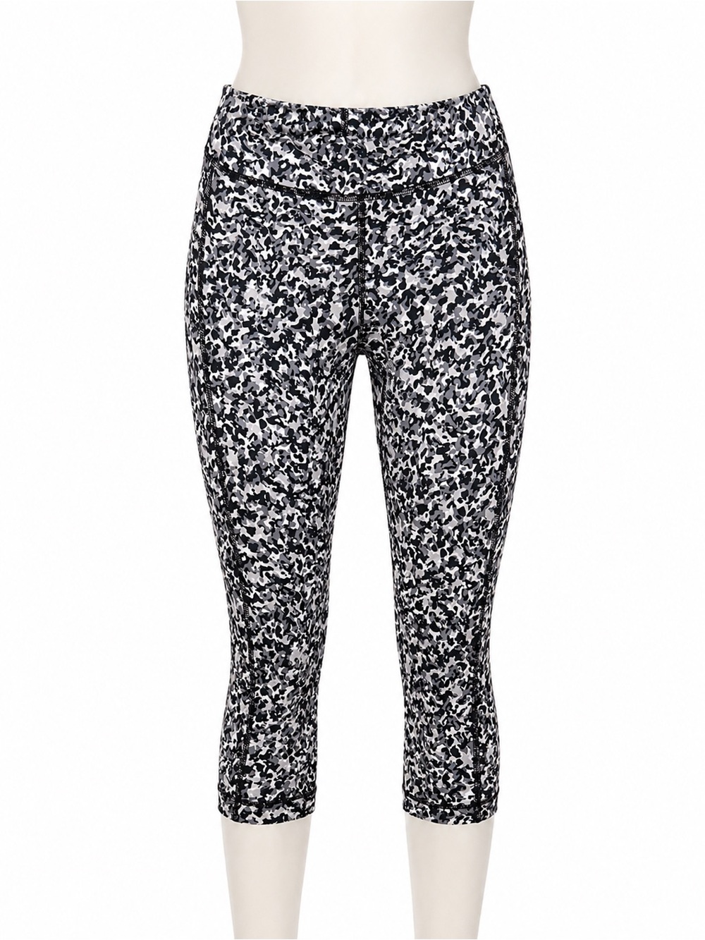 Under Armour Women’s Black & Gray Printed Capri Leggings Size Small
